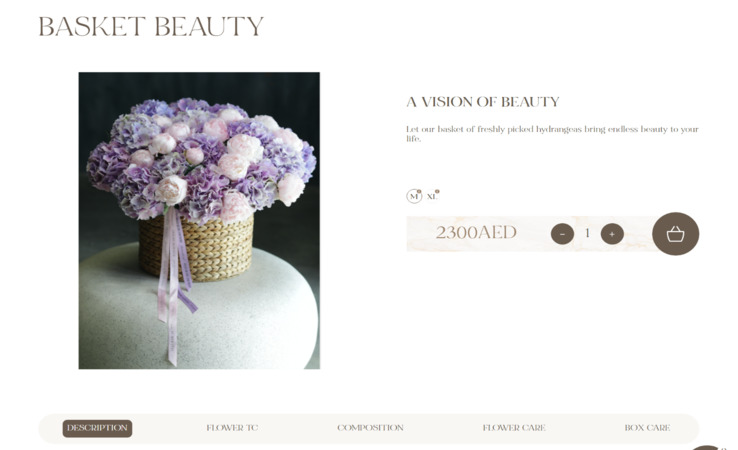 Fleur Du Desert website section