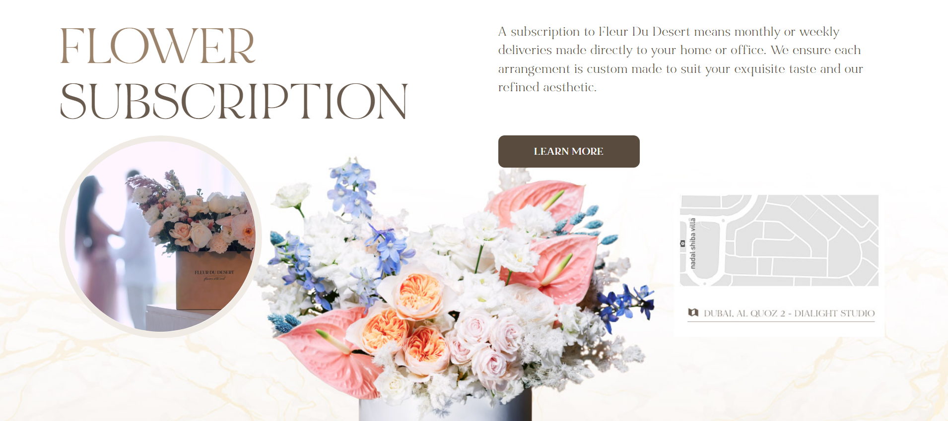 Fleur Du Desert website section