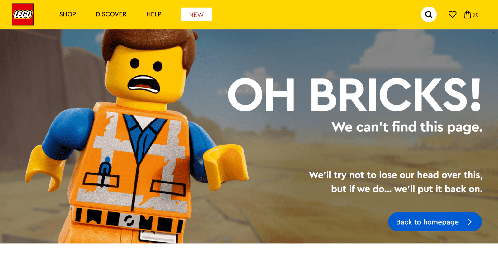 lego 404 page not found